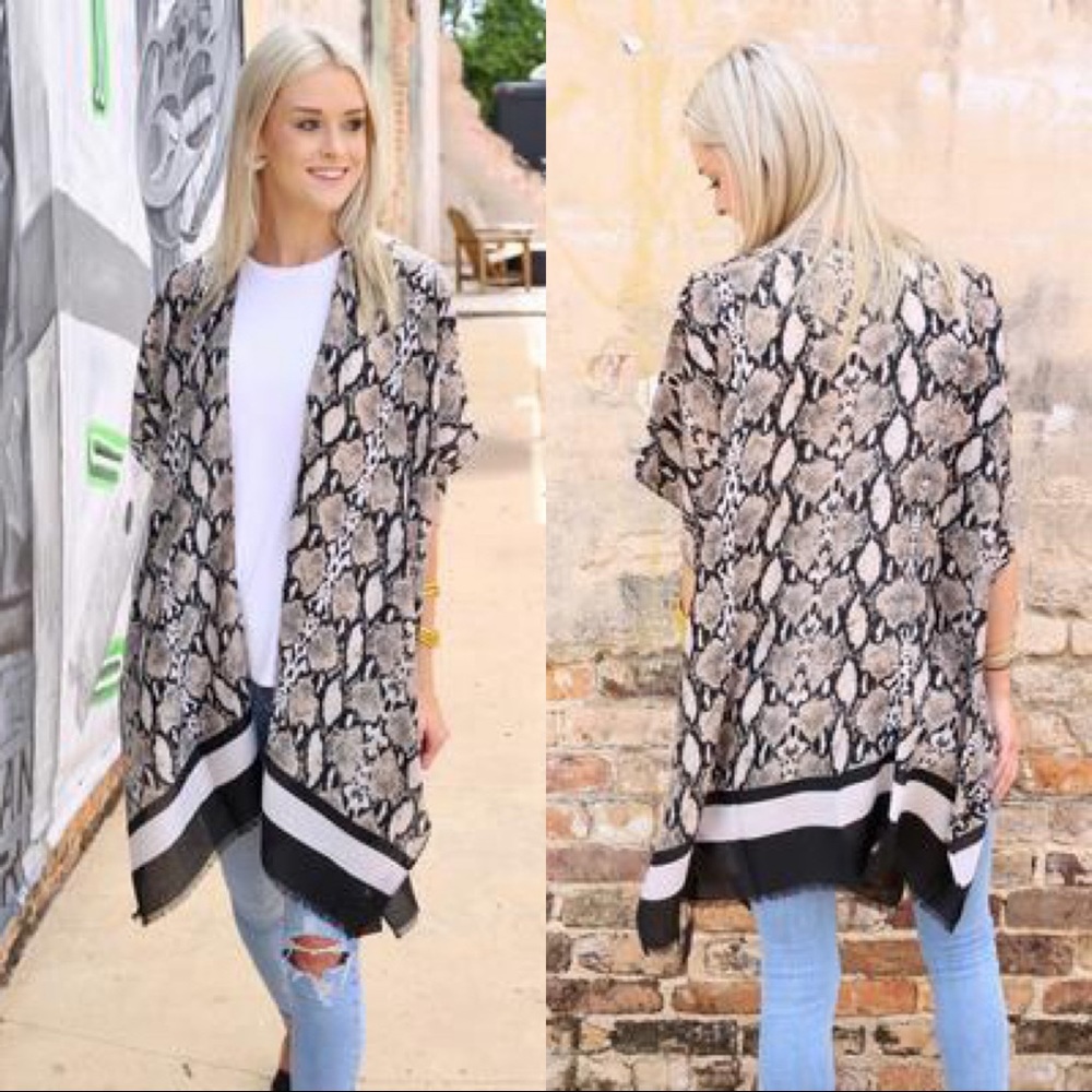 Logan Snake Print Kimono